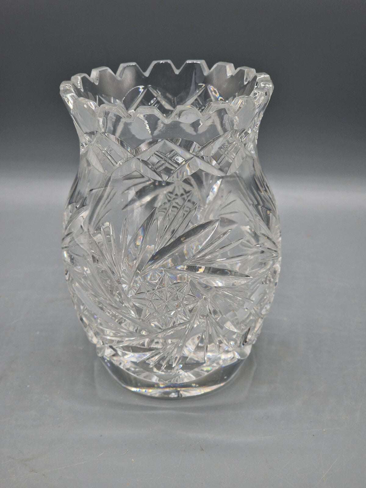 Antiquität, Glasvase, Hochwertig, Sammler, Dekoration, 12cm hoch